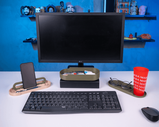 Kit Organizador de Mesa "Trama" (3 Peças)